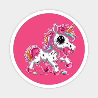 Zombie Unicorn Fantasy Art unocorns lover cute and scary Magnet